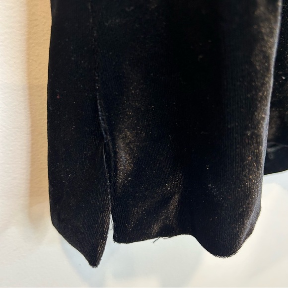 Vintage Mantles Velour Stretch Tank Top Crystal Strap Detail Black - Picture 5 of 6